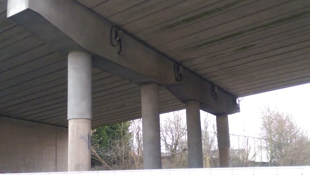 Repairs were required to the Campbell Road Bridge near Stoke-on-Trent which carries the A500 over the River Trent