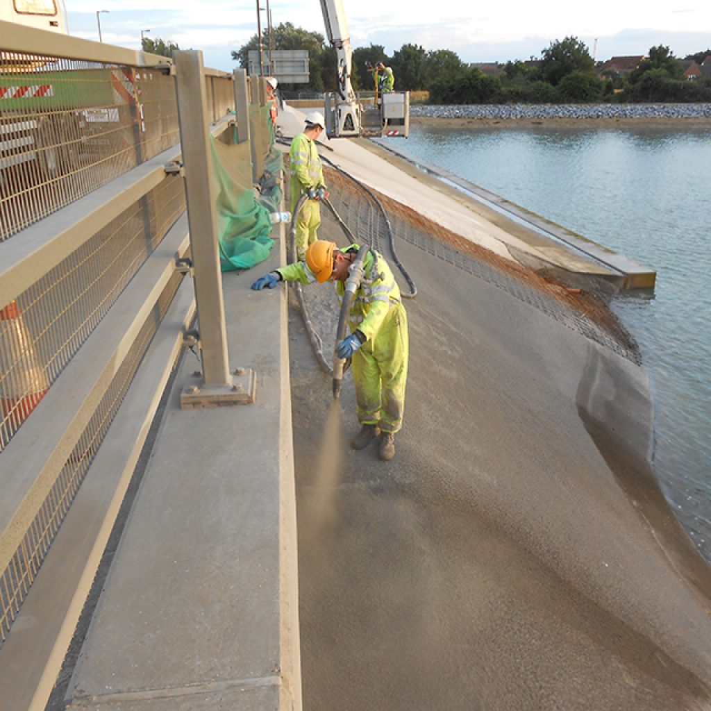 Fosroc products were chosen for repairs to the abutments of the Eastern Road water bridge, which forms part of a new coastal defence scheme.